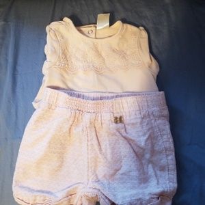 baby girl onesie and shorts H&M